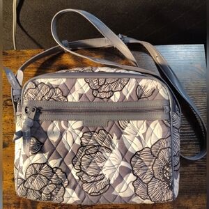 Vera Bradley Charcoal Floral Quilted Crossbody Bag